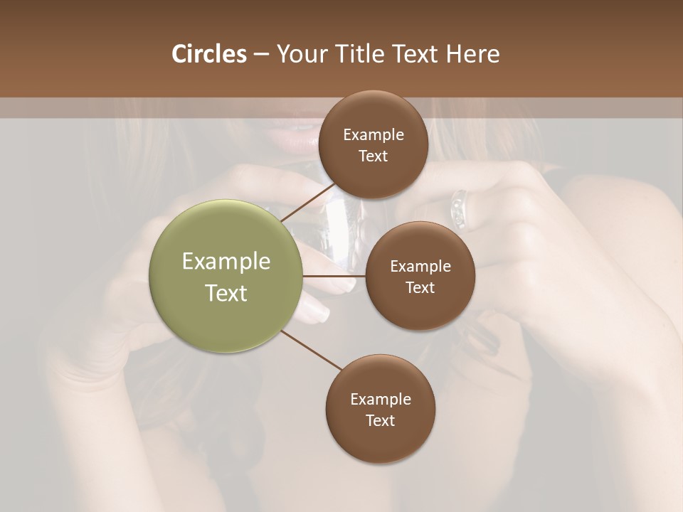 Beautiful Lady Mug PowerPoint Template