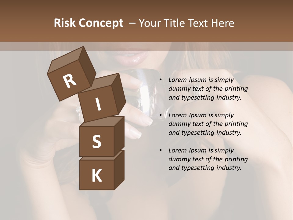 Beautiful Lady Mug PowerPoint Template