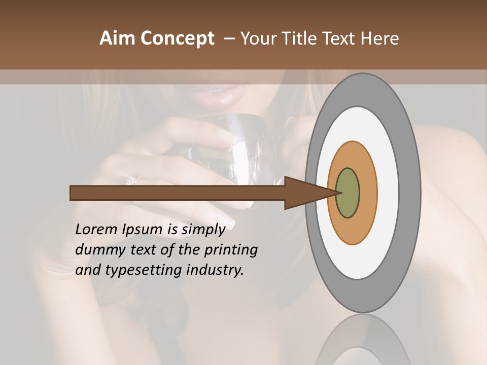 Beautiful Lady Mug PowerPoint Template