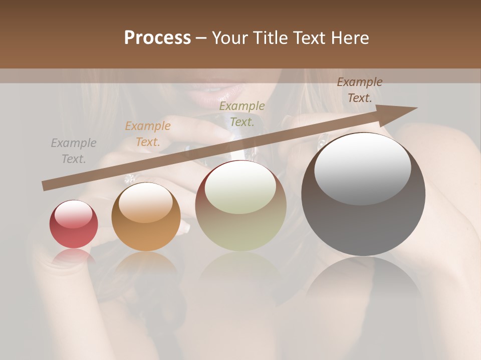 Beautiful Lady Mug PowerPoint Template