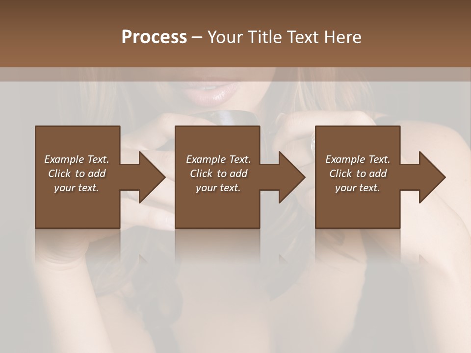 Beautiful Lady Mug PowerPoint Template
