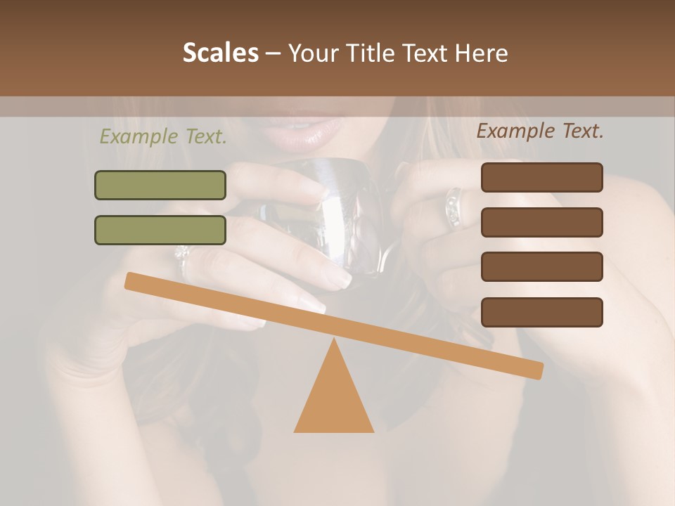 Beautiful Lady Mug PowerPoint Template