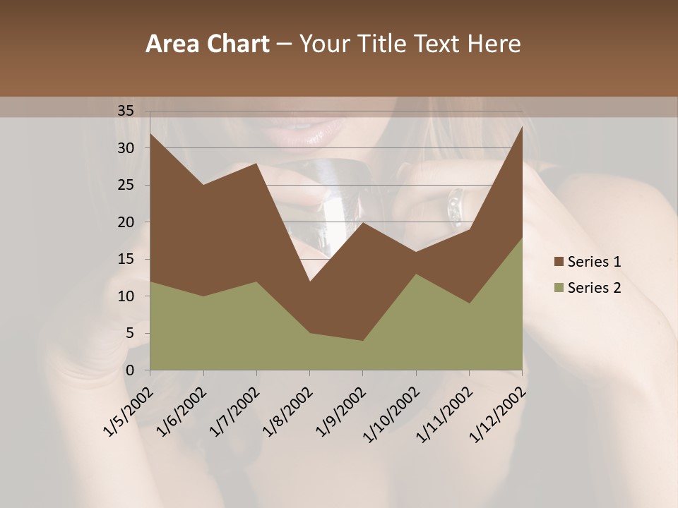 Beautiful Lady Mug PowerPoint Template
