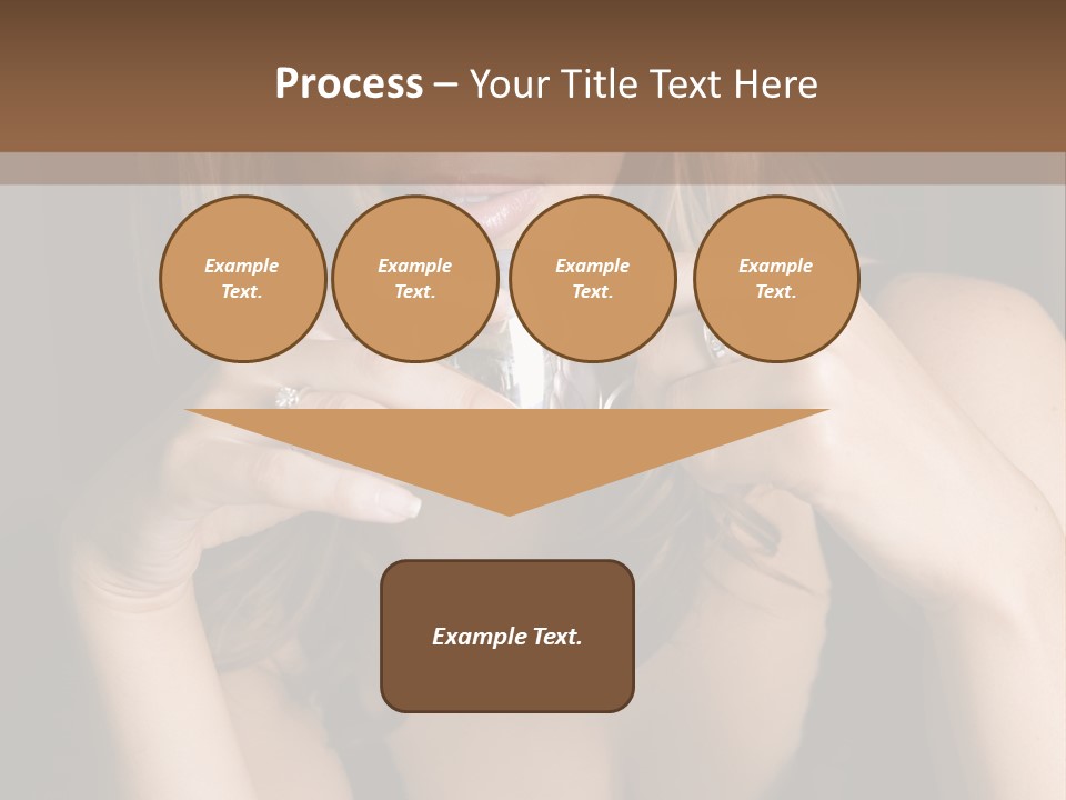 Beautiful Lady Mug PowerPoint Template