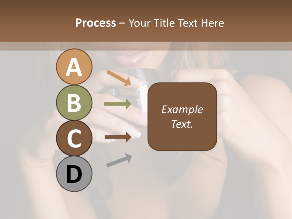 Beautiful Lady Mug PowerPoint Template