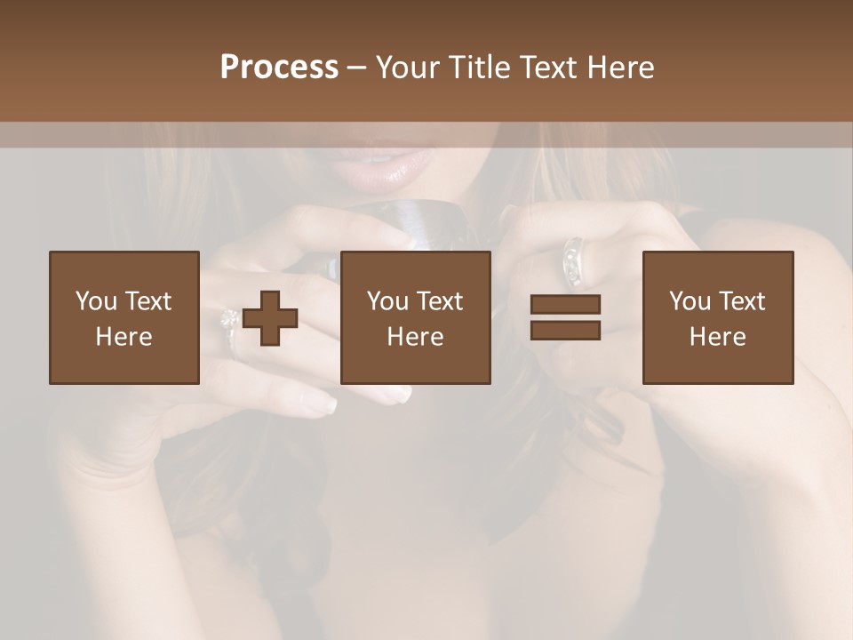 Beautiful Lady Mug PowerPoint Template