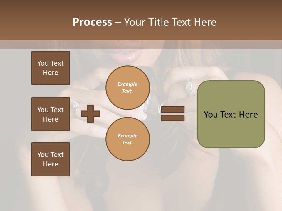 Beautiful Lady Mug PowerPoint Template