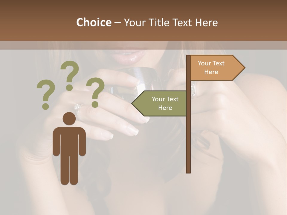 Beautiful Lady Mug PowerPoint Template