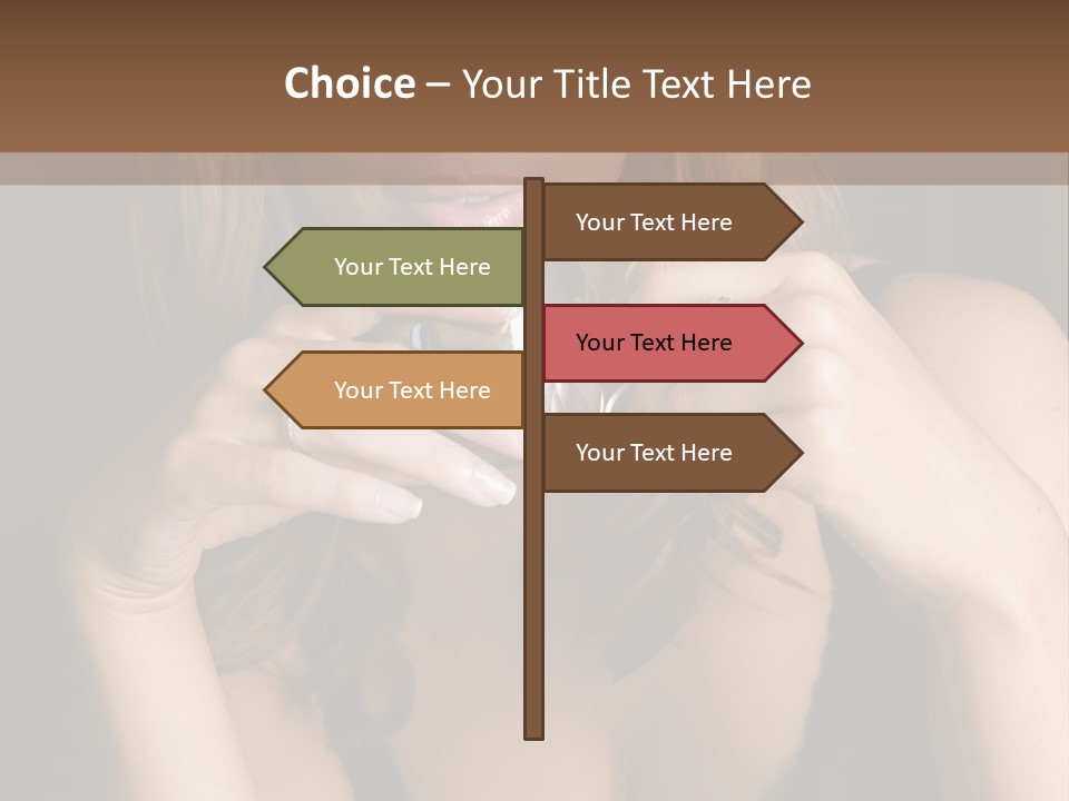 Beautiful Lady Mug PowerPoint Template