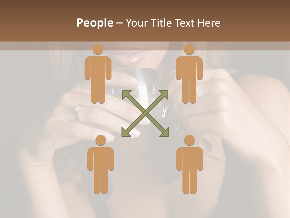 Beautiful Lady Mug PowerPoint Template