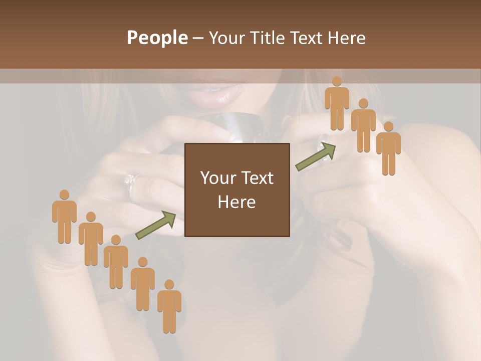 Beautiful Lady Mug PowerPoint Template