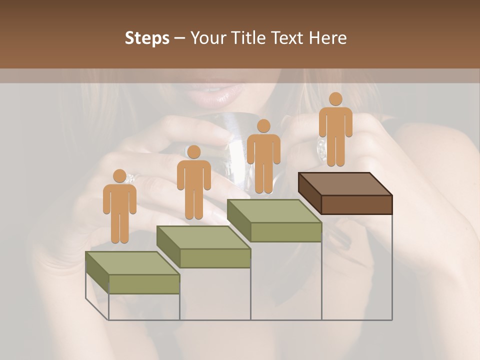 Beautiful Lady Mug PowerPoint Template