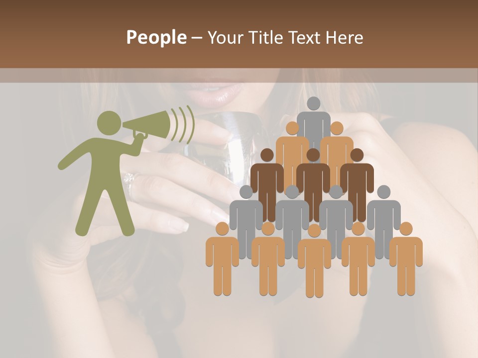 Beautiful Lady Mug PowerPoint Template