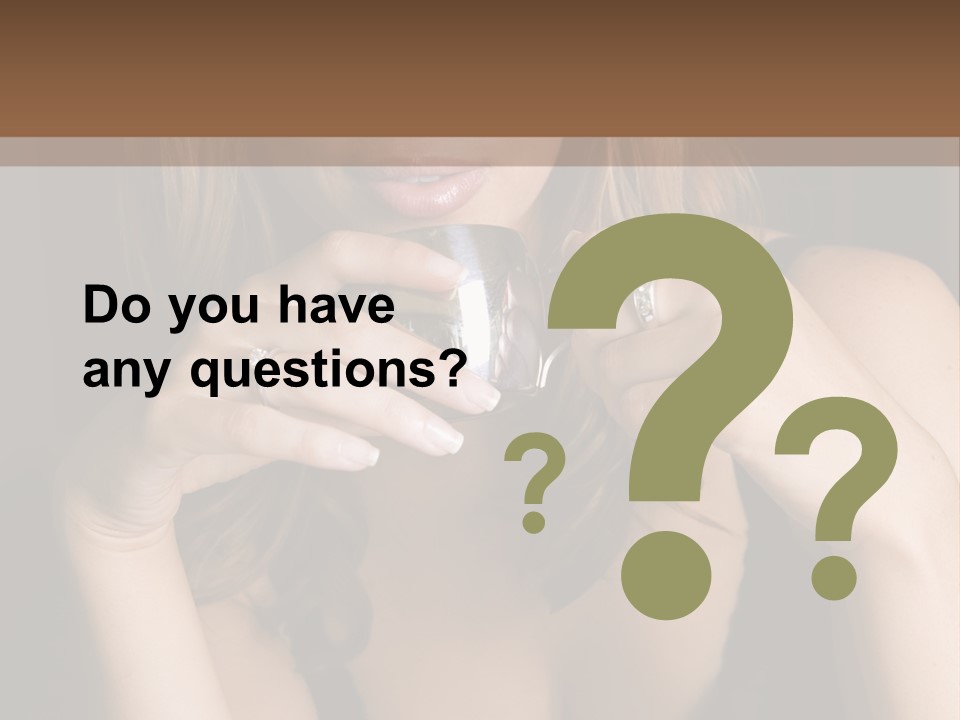 Beautiful Lady Mug PowerPoint Template