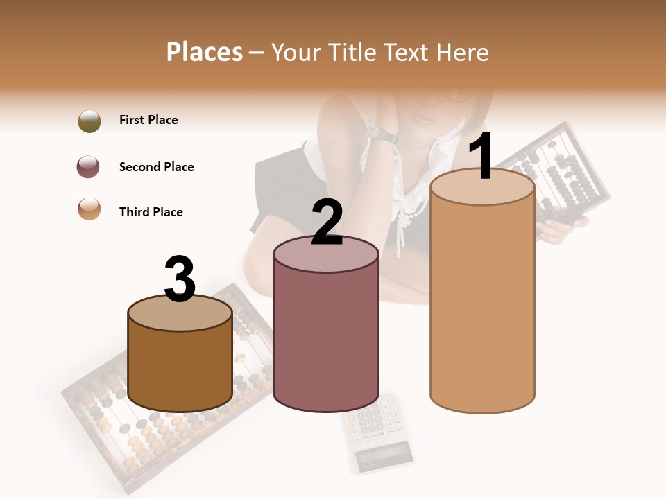 Professional Woman Abacus PowerPoint Template