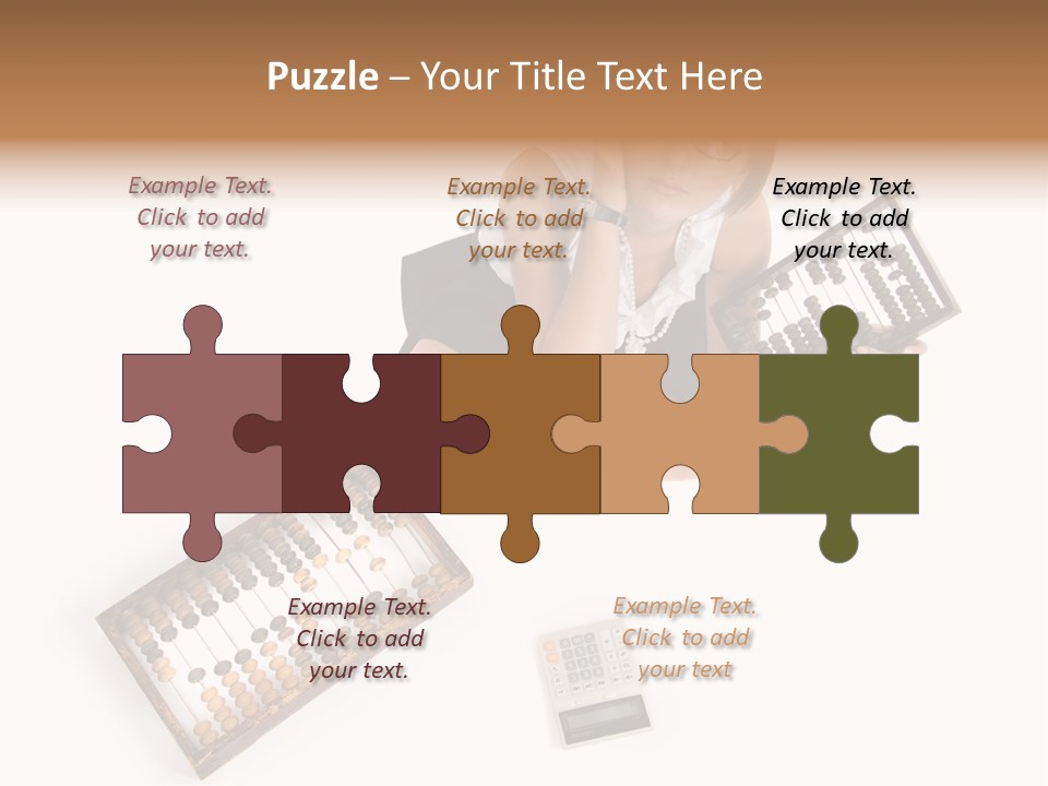 Professional Woman Abacus PowerPoint Template