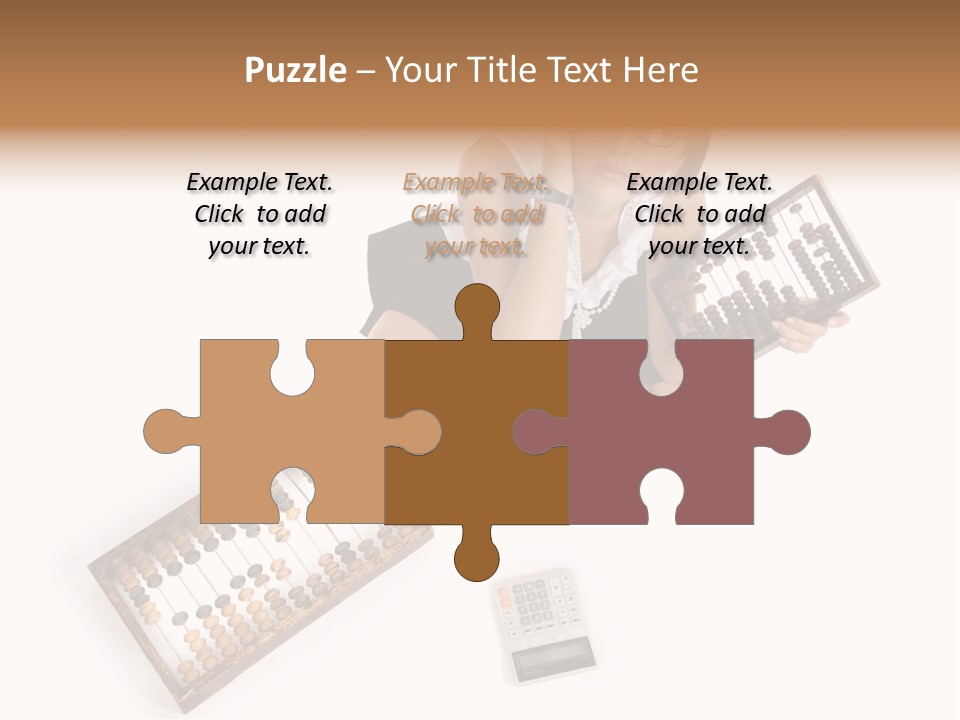 Professional Woman Abacus PowerPoint Template