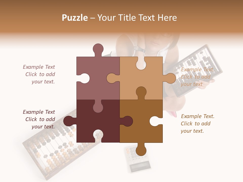 Professional Woman Abacus PowerPoint Template