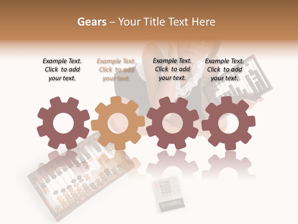 Professional Woman Abacus PowerPoint Template
