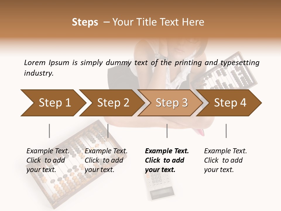 Professional Woman Abacus PowerPoint Template