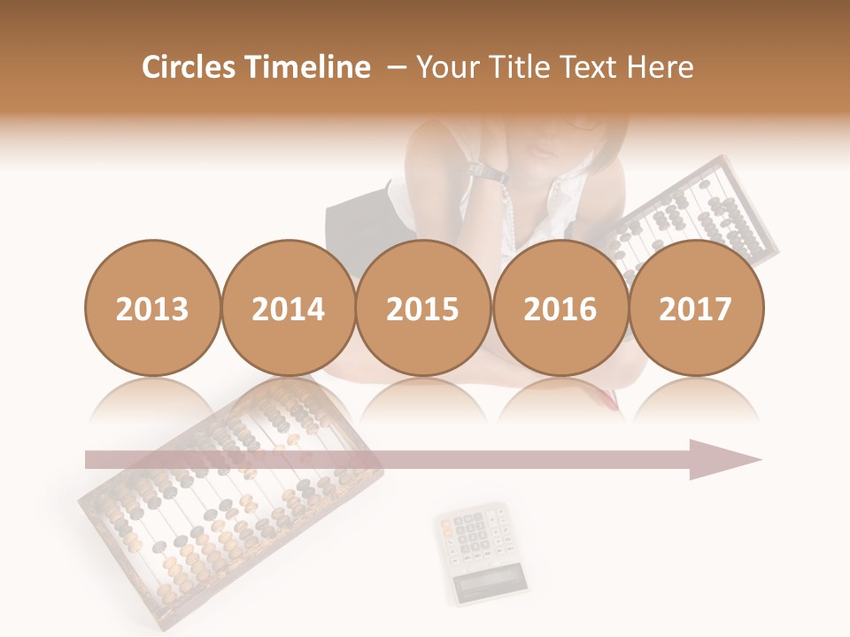 Professional Woman Abacus PowerPoint Template