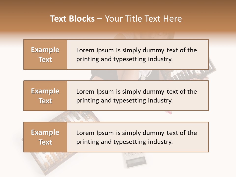 Professional Woman Abacus PowerPoint Template