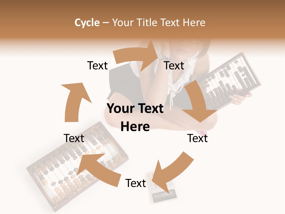 Professional Woman Abacus PowerPoint Template