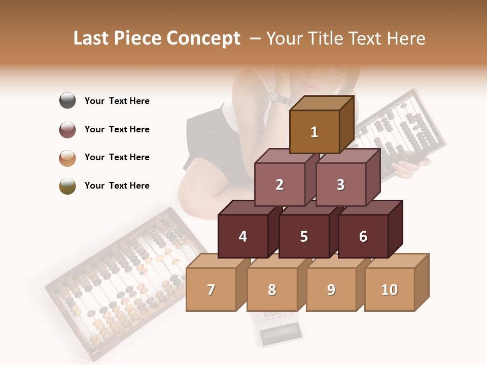 Professional Woman Abacus PowerPoint Template