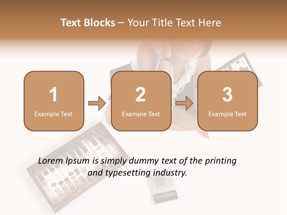 Professional Woman Abacus PowerPoint Template