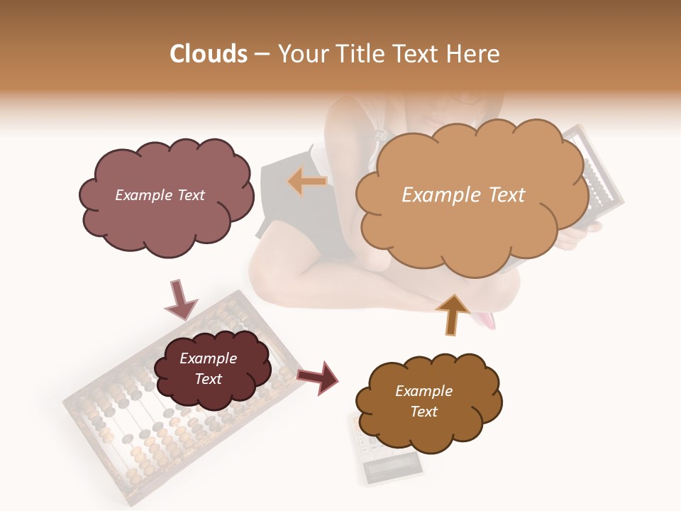 Professional Woman Abacus PowerPoint Template