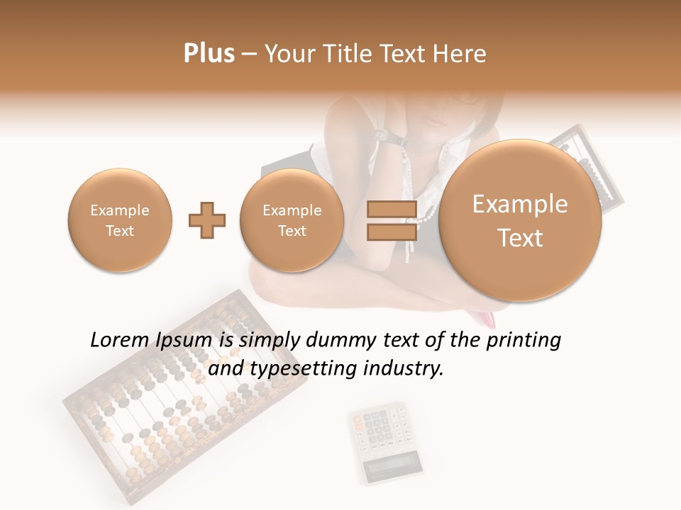 Professional Woman Abacus PowerPoint Template