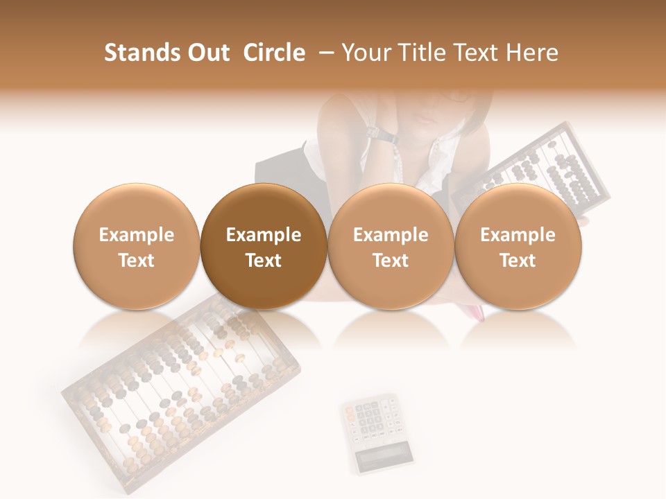 Professional Woman Abacus PowerPoint Template