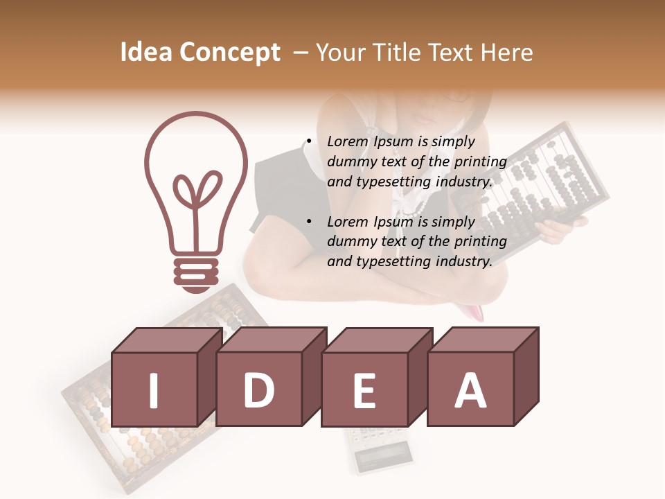 Professional Woman Abacus PowerPoint Template