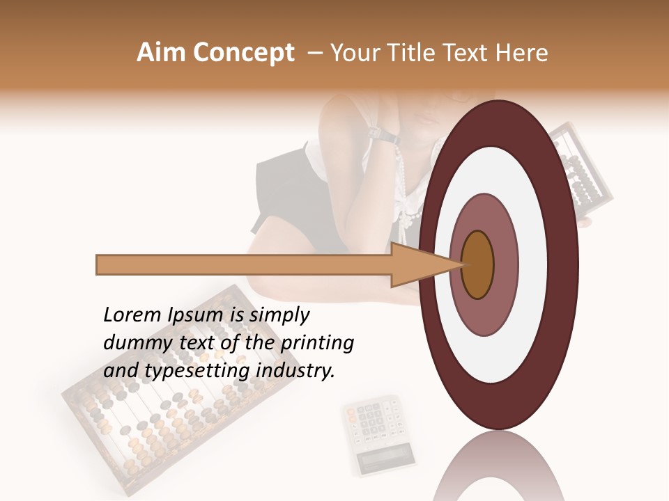 Professional Woman Abacus PowerPoint Template