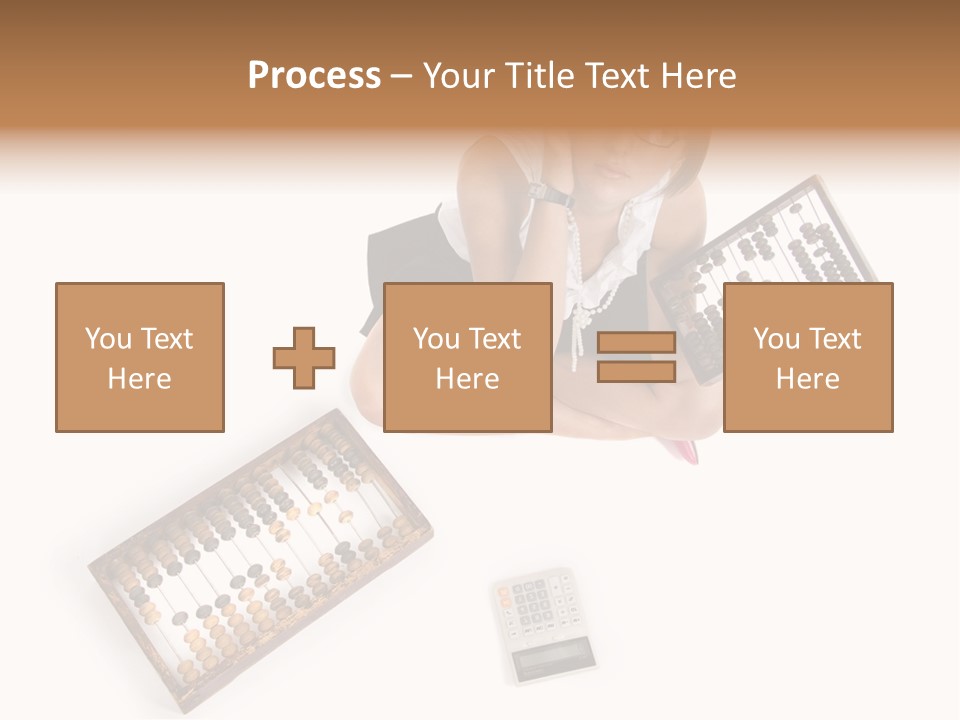 Professional Woman Abacus PowerPoint Template