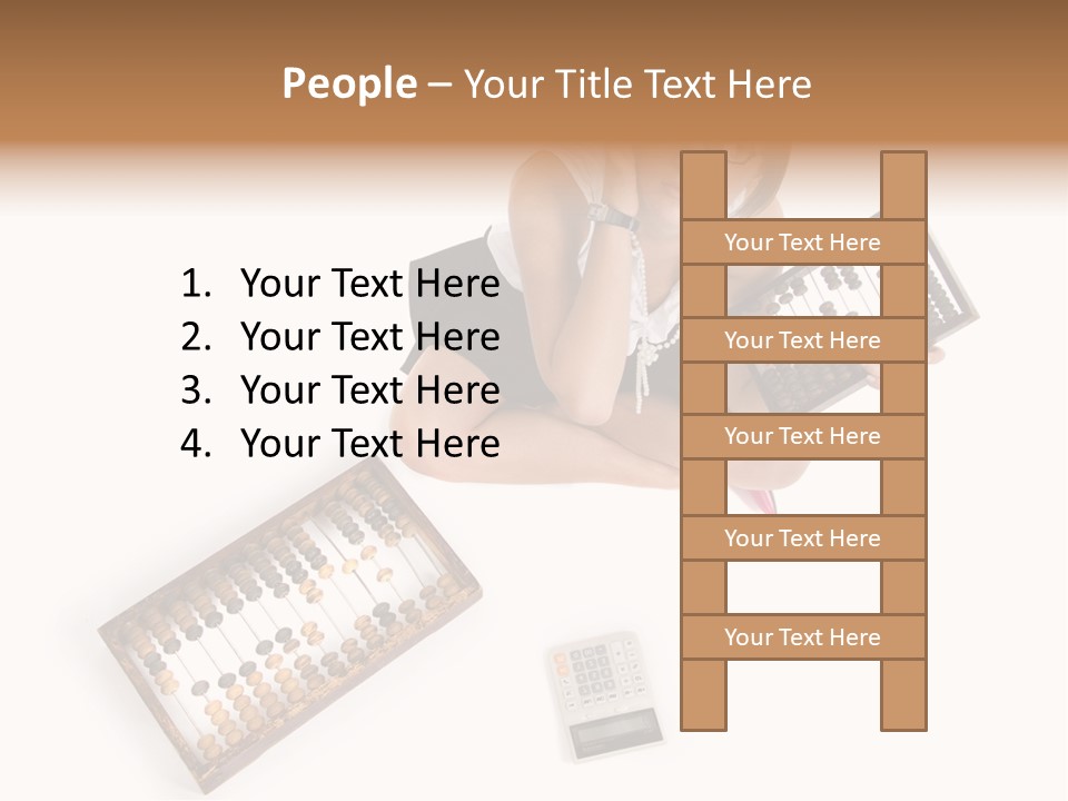 Professional Woman Abacus PowerPoint Template