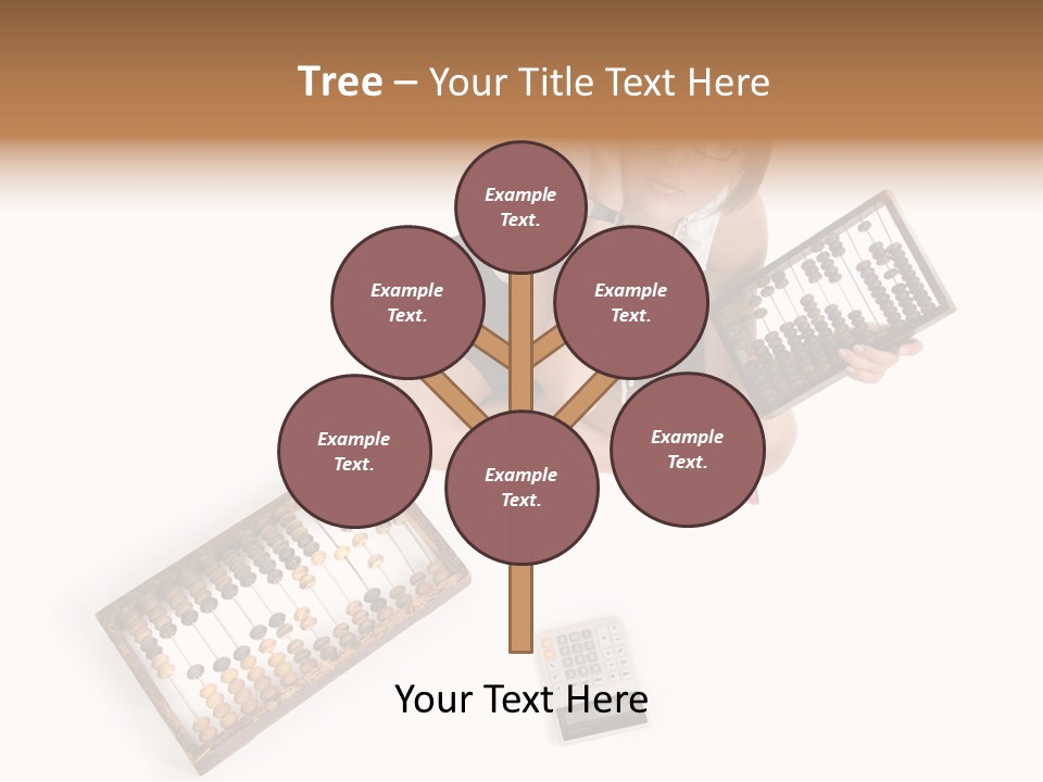 Professional Woman Abacus PowerPoint Template