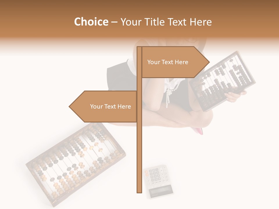 Professional Woman Abacus PowerPoint Template