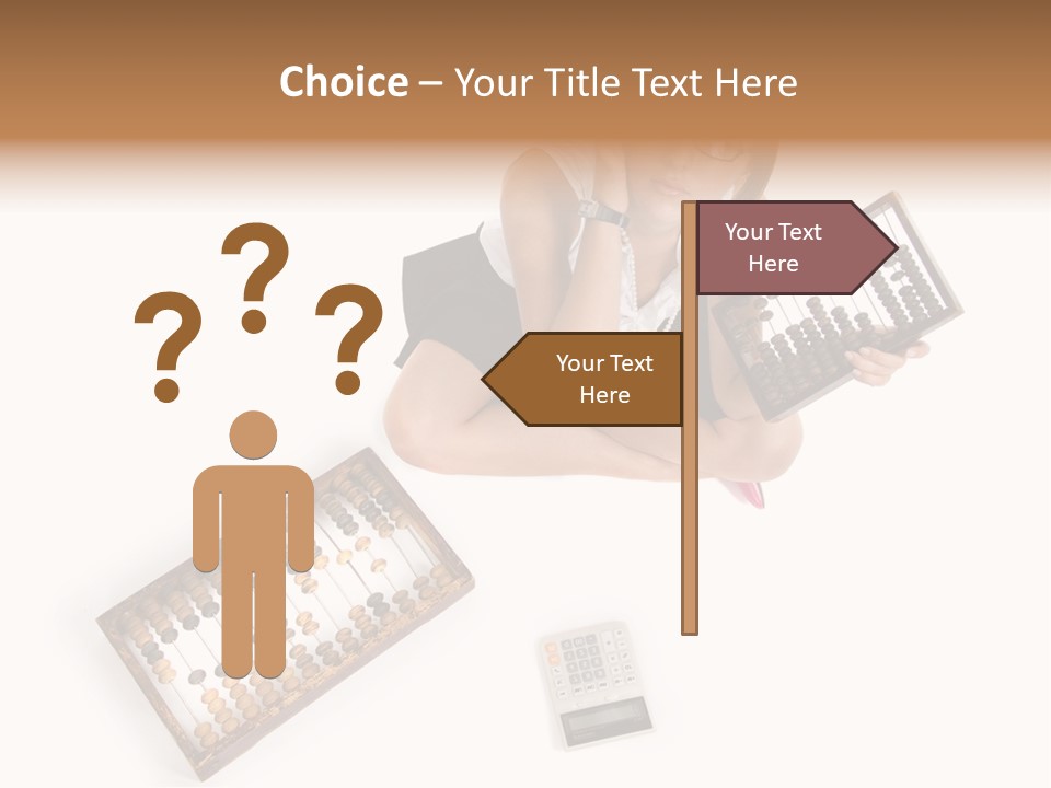 Professional Woman Abacus PowerPoint Template