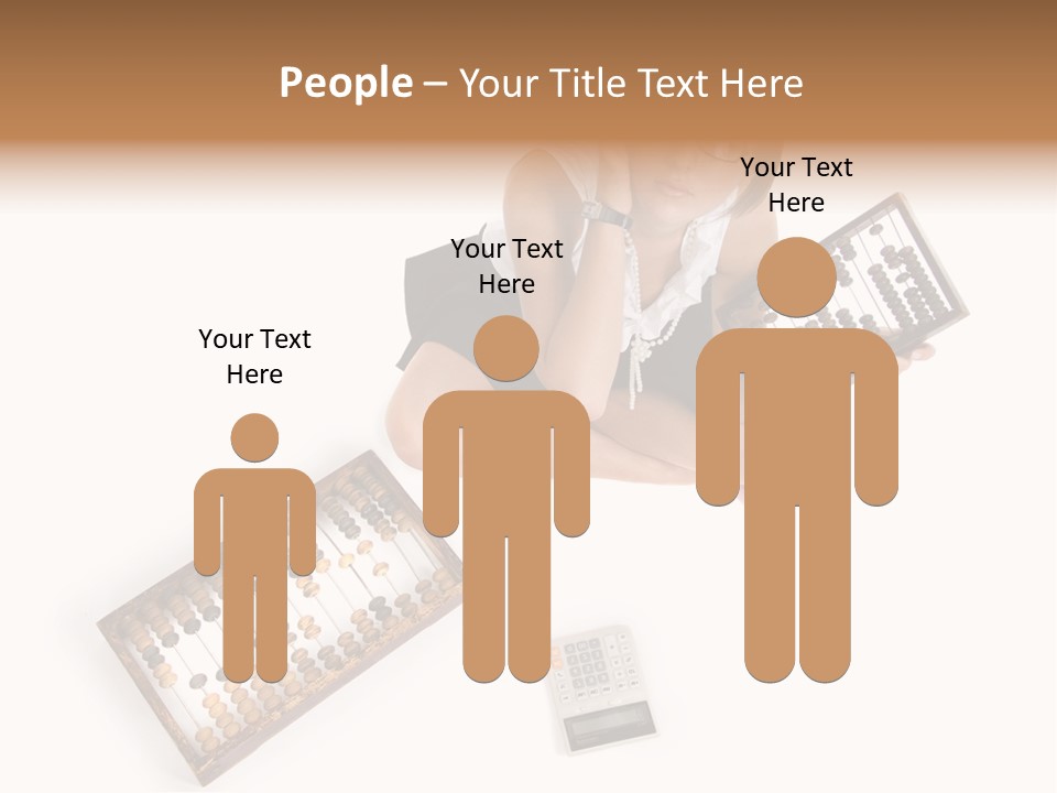 Professional Woman Abacus PowerPoint Template