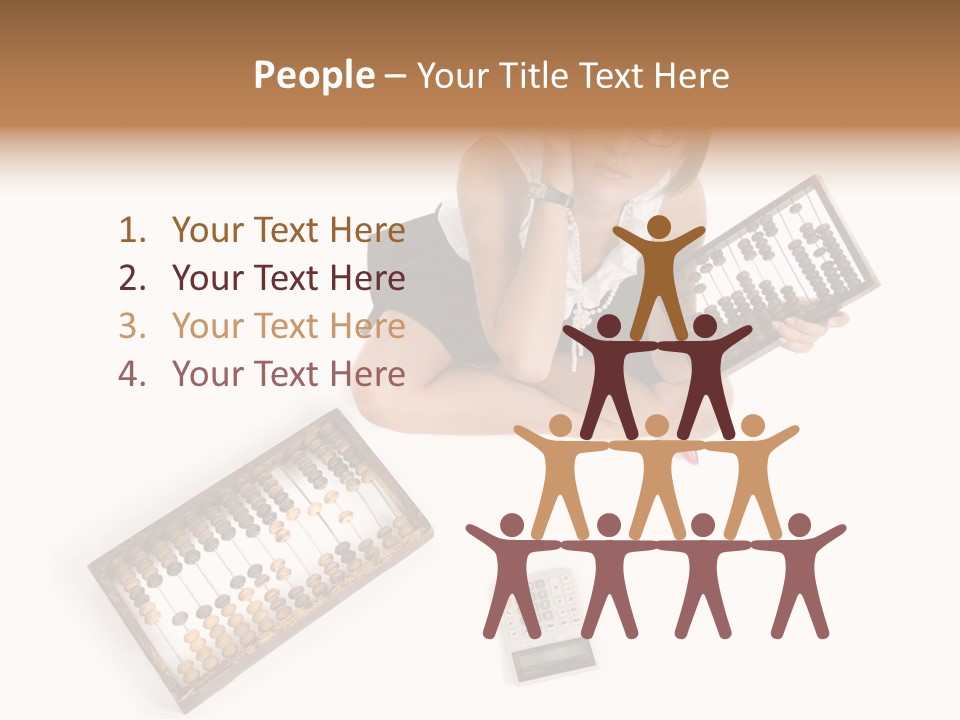 Professional Woman Abacus PowerPoint Template