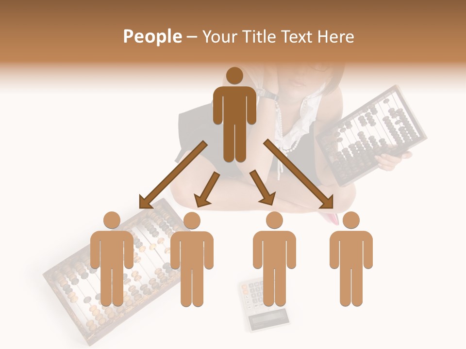 Professional Woman Abacus PowerPoint Template