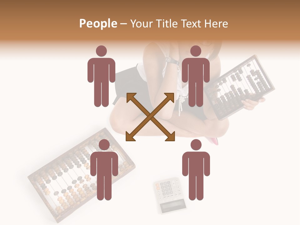Professional Woman Abacus PowerPoint Template