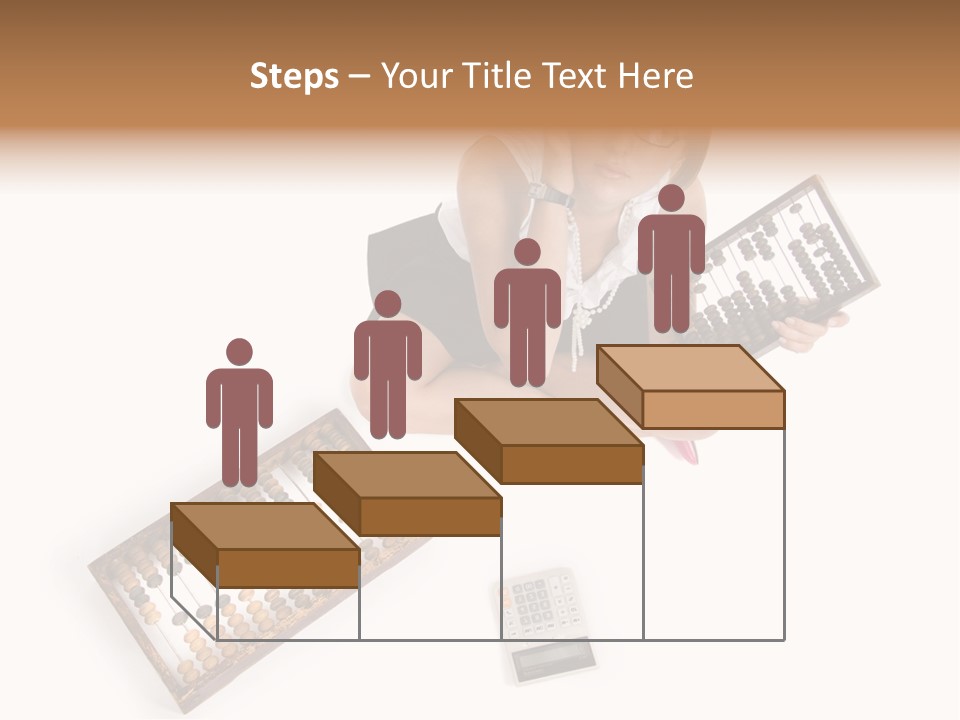 Professional Woman Abacus PowerPoint Template