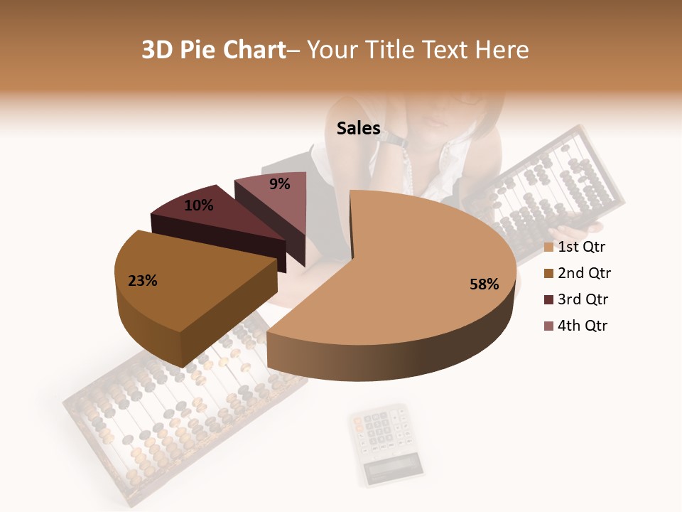 Professional Woman Abacus PowerPoint Template