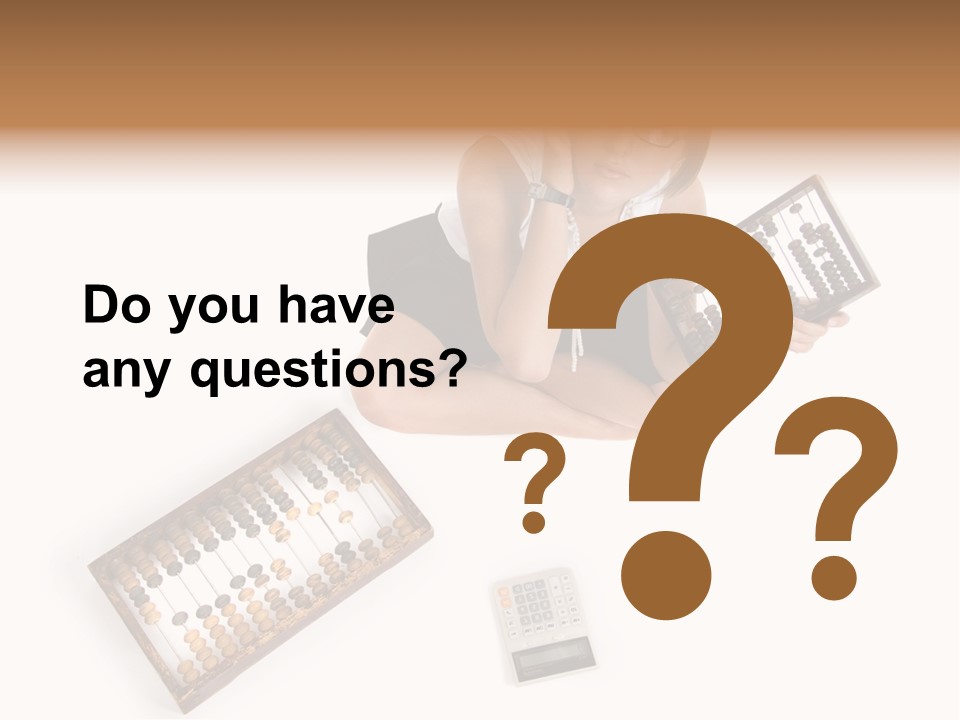 Professional Woman Abacus PowerPoint Template