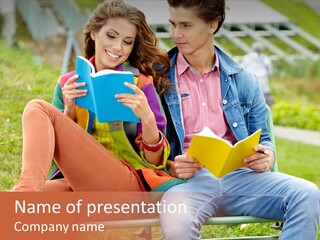 Smile Students Books PowerPoint Template