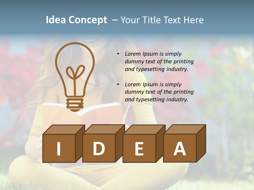 Female Glade Woman PowerPoint Template