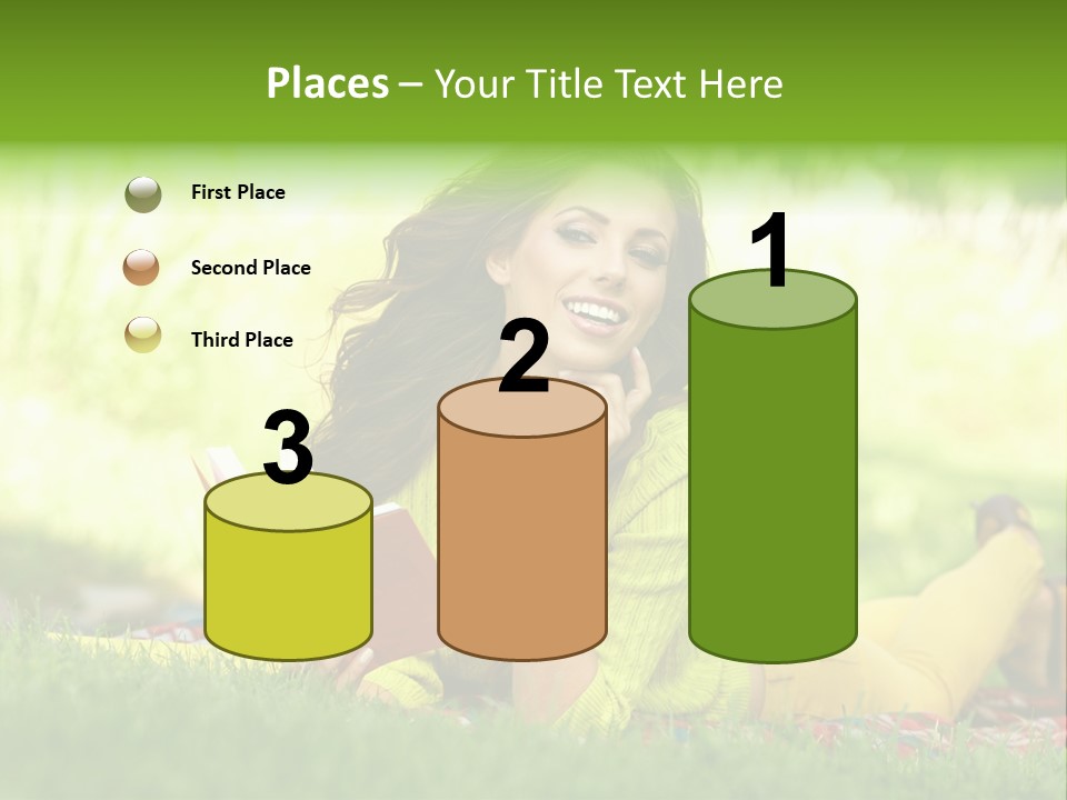 Girl Cheerful Pretty PowerPoint Template