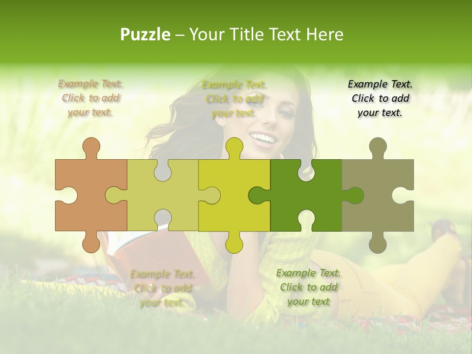 Girl Cheerful Pretty PowerPoint Template